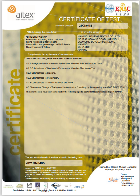 Yellow Birdeye ANSI/ISEA 107-2020